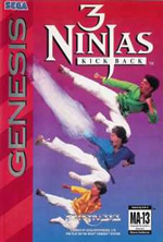GEN AKA Sega Genesis 3 ninjas Pre-Played
