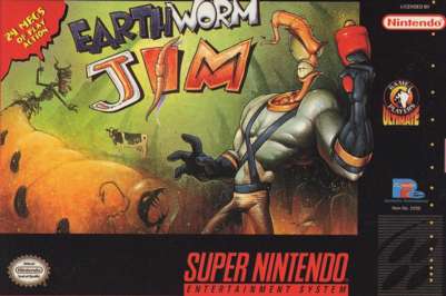 SNES Earthworm Jim AKA Super Nintendo Earthworm Jim