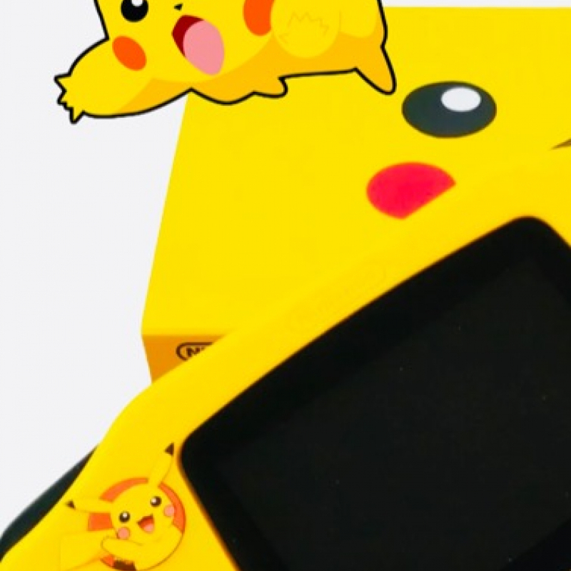 Limited Edition Pokemon Pikachu Gameboy Advance w/Ultra Bright Screen