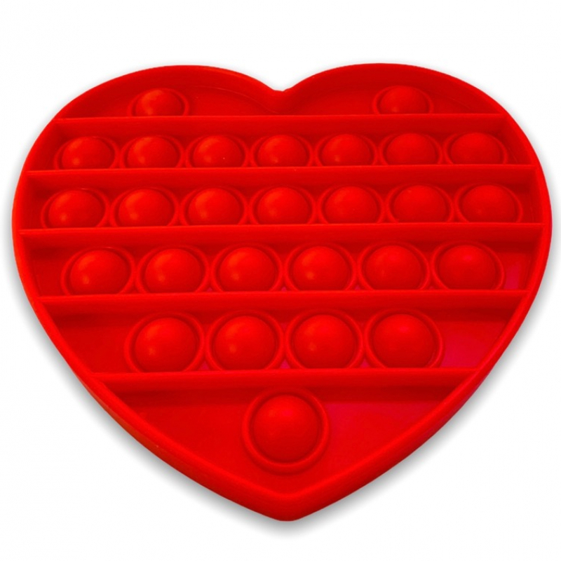 Red Heart Popping Toy AKA Red Heart Pop It Fidget Toy