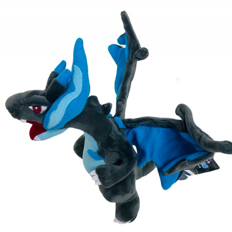 Mega Evolution Charizard Black Blue 10 Inch Plush Stuffed Pose-able Toy