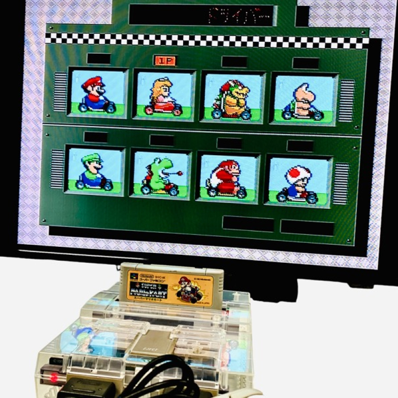 Modded Original Super Nintendo Region Free Console Transparent Bundle