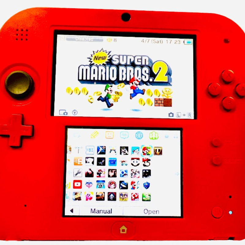 2DS Modded Complete* AKA Nintendo 2DS Crimson Red 2 Modded Custom