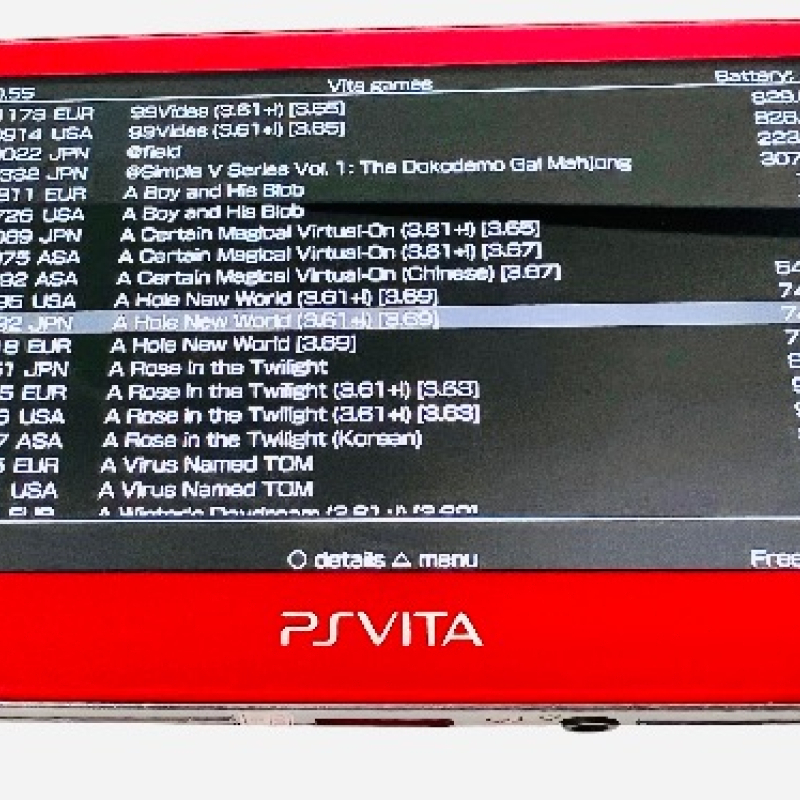 Metallic Red PS Vita w/Games Complete AKA Red Modded PS Vita