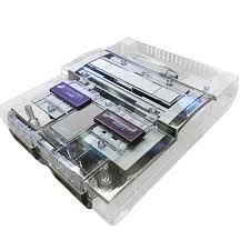 Replacement Clear SNES Shell Kit AKA Transparent Clear Super Nintendo Shell
